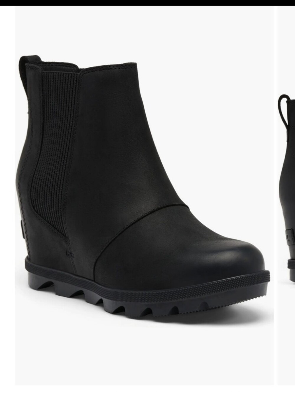 Sorel Black Wedge Chelsea Booties Size 7 Nowb